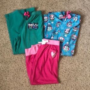 Lot of three girls pajama pants